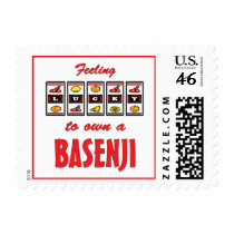 Lucky to Own a Basenji Fun Dog Design Postage Stamps