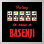 Lucky to Own a Basenji Fun Dog Design Posters