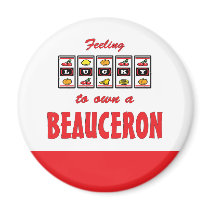 Lucky to Own a Beauceron Fun Dog Design Refrigerator Magnets
