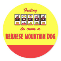 Lucky to Own a Bernese Mountain Dog Fun Dog Design Stickers