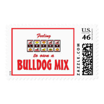 Lucky to Own a Bulldog Mix Fun Dog Design Postage Stamp