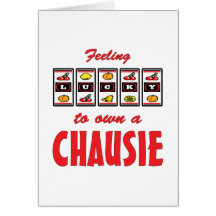 Lucky to Own a Chausie Fun Cat Design Greeting Card