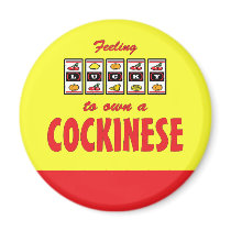 Lucky to Own a Cockinese Fun Dog Design magnets