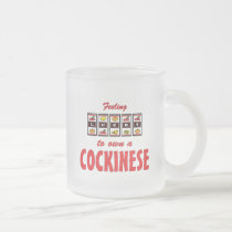 Lucky to Own a Cockinese Fun Dog Design mugs