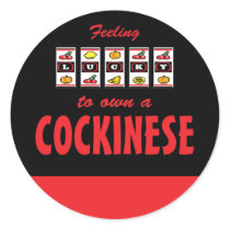 Lucky to Own a Cockinese Fun Dog Design stickers