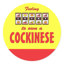 Lucky to Own a Cockinese Fun Dog Design stickers