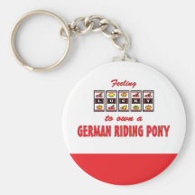 Lucky to Own a German Riding Pony Fun Design Key Chain