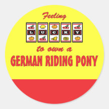 Lucky to Own a German Riding Pony Fun Design Sticker