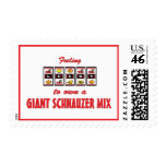 Lucky to Own a Giant Schnauzer Mix Fun Dog Design postage