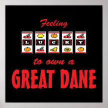 Lucky to Own a Great Dane Fun Dog Design Poster