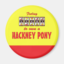 Lucky to Own a Hackney Pony Fun Design Fridge Magnets