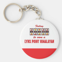 Lucky to Own a Lynx Point Himalayan Fun Cat Design Key Chain