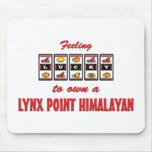 Lucky to Own a Lynx Point Himalayan Fun Cat Design Mouse Pads
