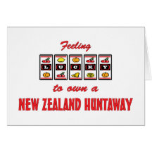 Lucky to Own a New Zealand Huntaway Fun Dog Design Greeting Card