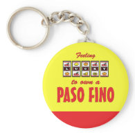 Lucky to Own a Paso Fino Fun Horse Design Keychain