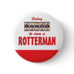Lucky to Own a Rotterman Fun Dog Design Pinback Button