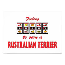 Lucky to Own a Rustralian Terrier Fun Dog Design posters