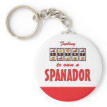 Lucky to Own a Spanador Fun Dog Design Key Chains