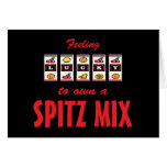 Lucky to Own a Spitz Mix Fun Dog Design Greeting Card