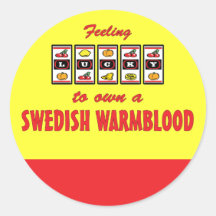 Lucky to Own a Swedish Warmblood Fun Horse Design Stickers