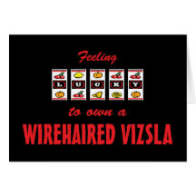 Lucky to Own a Wirehaired Vizsla Fun Dog Design Greeting Card