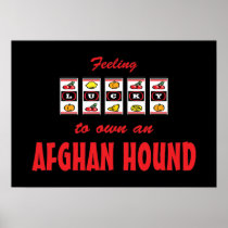 Lucky to Own an Afghan Hound Fun Dog Design Print