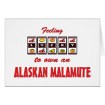 Lucky to Own an Alaskan Malamute Fun Dog Design Cards