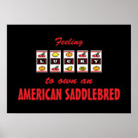 Lucky to Own an American Saddlebred Fun Design Print