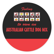 Lucky to Own an Australian Cattle Dog Mix Round Sticker