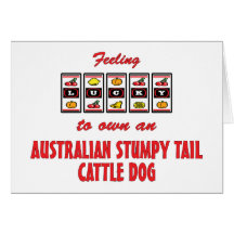 Lucky to Own an Australian Stumpy Tail Cattle Dog Greeting Card