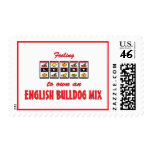 Lucky to Own an English Bulldog Mix Fun Dog Design postage