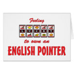 Lucky to Own an English Pointer Fun Dog Design Greeting Card