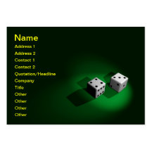 Lucky White Dice Business Card