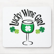 Lucky WIne Girl1 mousepads by WIneObsessions Lucky WIne Girl1 mousepads