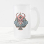 Lucky Winged Maltese Devil Skull of Spades Coffee Mug