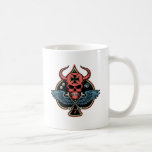 Lucky Winged Maltese Devil Skull of Spades Mugs