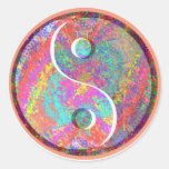 Lucky Yin Yang : YinYang GoodLuck Symbols Round Stickers