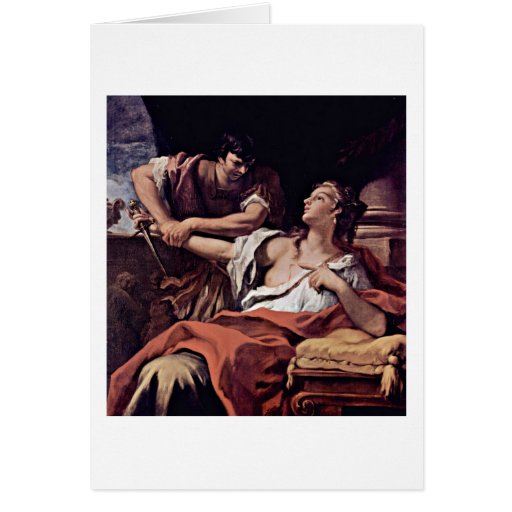 Lucretia By Sebastiano Ricci Greeting Cards