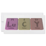 Lucy as Lutetium Carbon Yttrium Custom Rack Cards