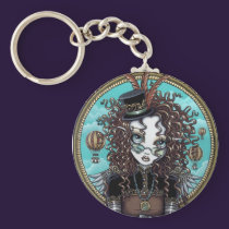 "Lucy" Steam Punk Air Balloon Fairy Art Keychain keychains
