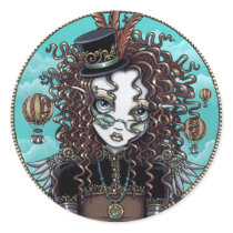 "Lucy" Steam Punk Air Balloon Fairy Art Sticker