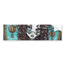 "Lucy" Steam Punk Air Balloon Fairy Art Sticker Bumper Sticker