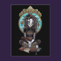 "Lucy" Steam Punk Balloon Fairy Art Postcard postcards