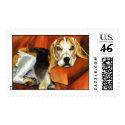 Lucy The Beagle Postage Stamp by artbyjolyn Lucy The Beagle Postage Stamp