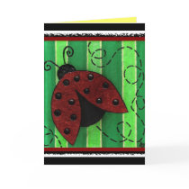 Lucy the Ladybug - greeting card / party invite