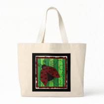 Lucy the Ladybug - ladybug tote bag by folkartblonde Lucy the Ladybug - ladybug tote bag