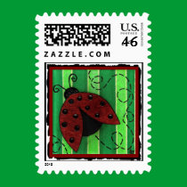 Lucy the Ladybug - postage stamp stamps