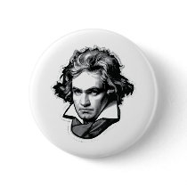 Ludwig van Beethoven Pinback Buttons