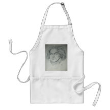 Ludwig van Beethoven Charcoal Portrait Apron
