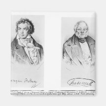 Ludwig van Beethoven & Francois-Antoine Habeneck Refrigerator Magnet